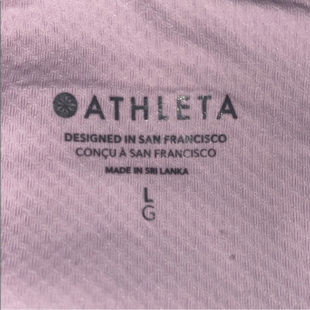 Athleta Conscious Crop SuperSonic D-FD Pale Pink L - Picture 6 of 6